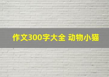 作文300字大全 动物小猫